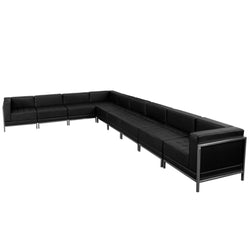 HERCULES Imagination Series Black LeatherSoft Sectional Configuration, 9 Pieces by Flash Furniture