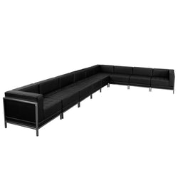 HERCULES Imagination Series Black LeatherSoft Sectional Configuration, 9 Pieces by Flash Furniture