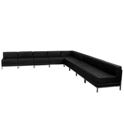 HERCULES Imagination Series Black LeatherSoft Sectional Configuration, 9 Pieces by Flash Furniture