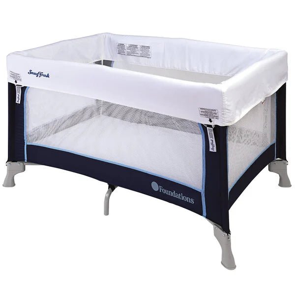 Foundations Celebrity Folding Playard with SnugFresh Cover and Mattress 40.25"L x 28.5"W x 29.5"H (FOU-1456XXX) - SchoolOutlet