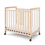 Foundations Safetycraft Fixed-Side Compact Crib w/ Adjustable Mattress Board - Clearview End Panels (FOU-1632040) - SchoolOutlet