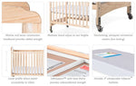 Foundations - Next Gen Serenity SafeReach Side Gate Compact Crib - Clearview (Both Ends) White (FOU - 2542120) - SchoolOutlet