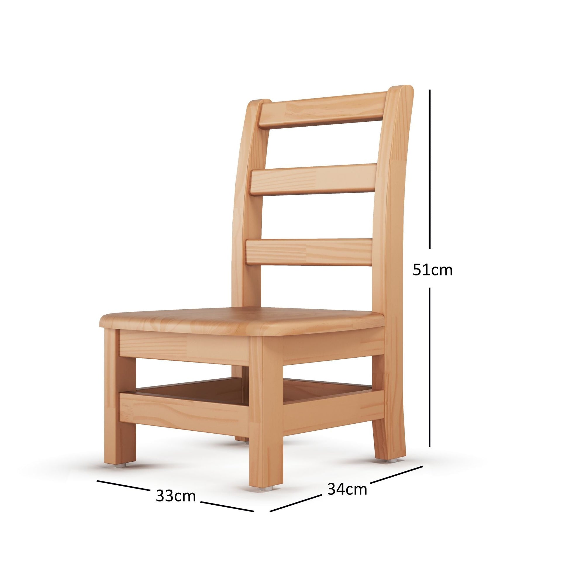 Foundations - Little Scholars Kids Wooden Chair - 8" Seat Height - Set of 2 (FOU - 5008047) - SchoolOutlet