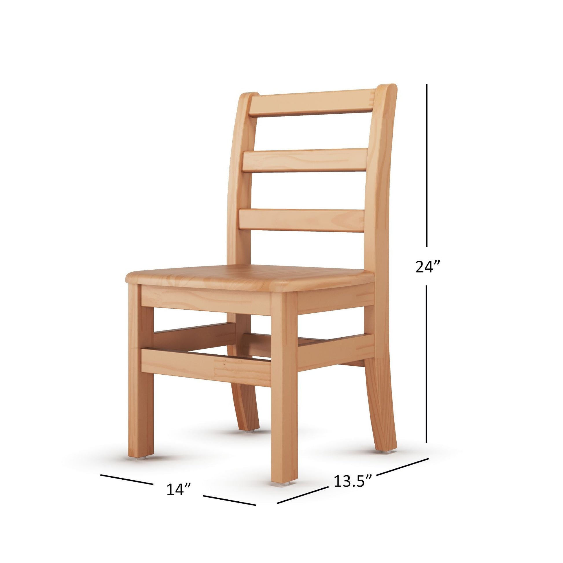 Foundations - Little Scholars Kids Wooden Chair - 12" Seat Height - Set of 2 (FOU - 5012047) - SchoolOutlet