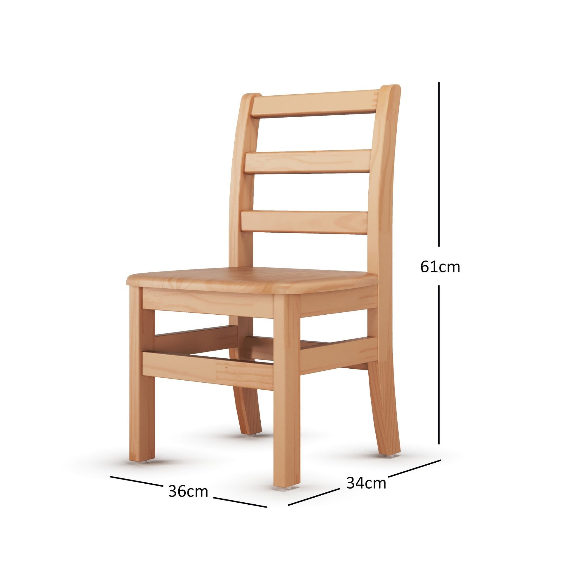 Foundations - Little Scholars Kids Wooden Chair - 12" Seat Height - Set of 2 (FOU - 5012047) - SchoolOutlet
