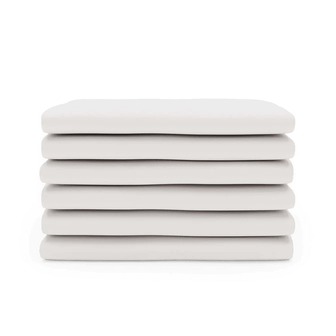 Foundations SafeFit Envelope Sheets for Travel Yard Mattress, Microfiber, 38"L x 25.5"W, Pack of 6 (FOU-6552016) - SchoolOutlet