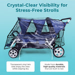 Foundations Jamboree and LX6 6 Passenger Stroller Rain Cover Clear 33.5