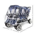 Foundations Jamboree and LX6 6 Passenger Stroller Rain Cover Clear 33.5