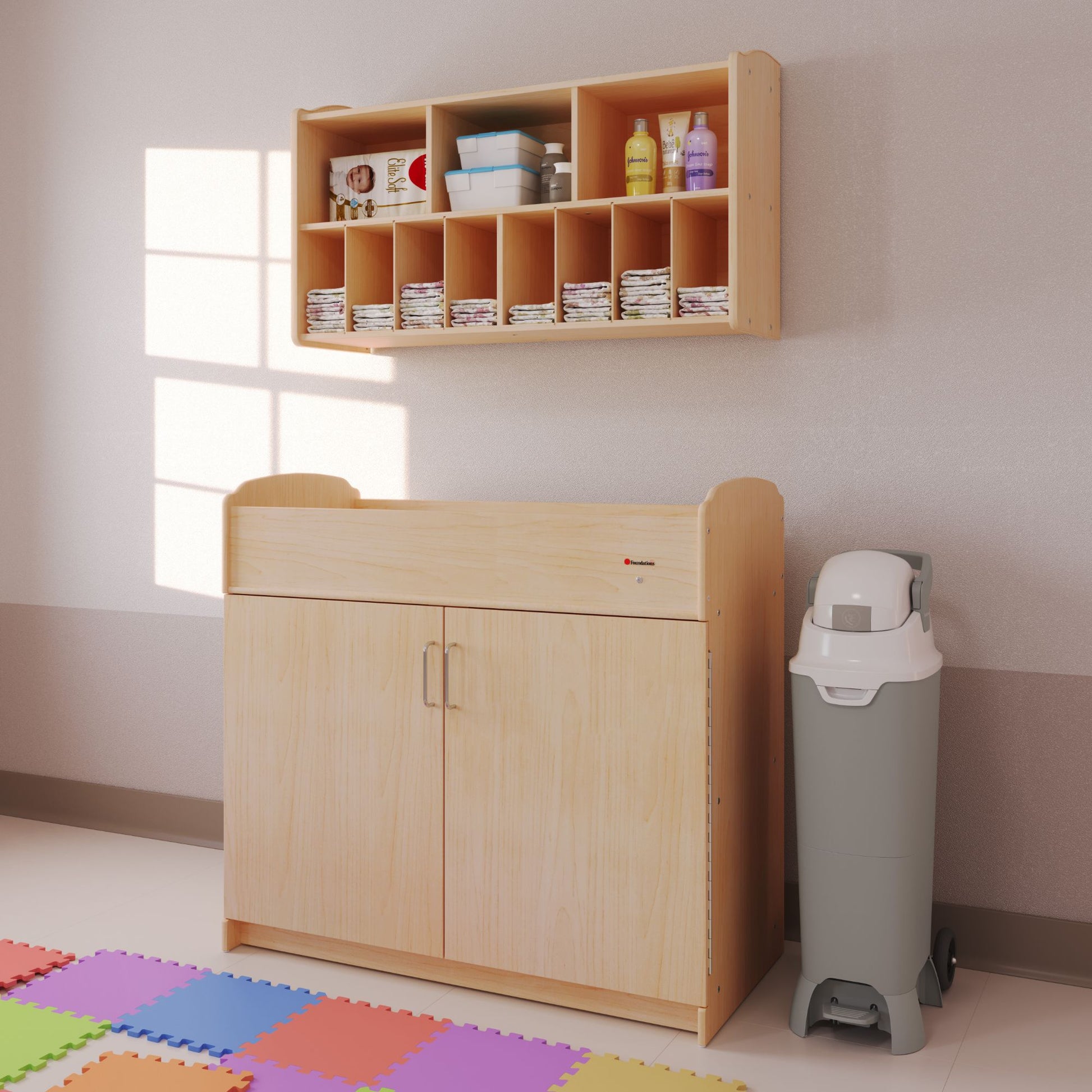 Foundations - Premium Hands - Free Tall Diaper Pail w/ Wheels (FOU - 9623057) - SchoolOutlet