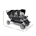 Foundations Jamboree 6 Seat Multi - Child Stroller 33