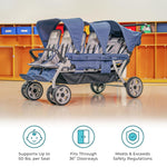 Foundations Jamboree 6 Seat Multi - Child Stroller 33