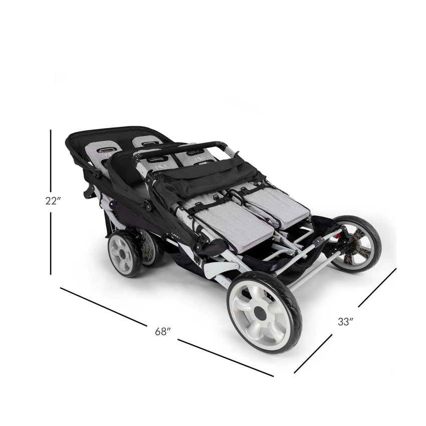Foundations Jamboree 6 Seat Multi - Child Stroller 33"W x 71"L x 42"H (FOU - 990913X) - SchoolOutlet