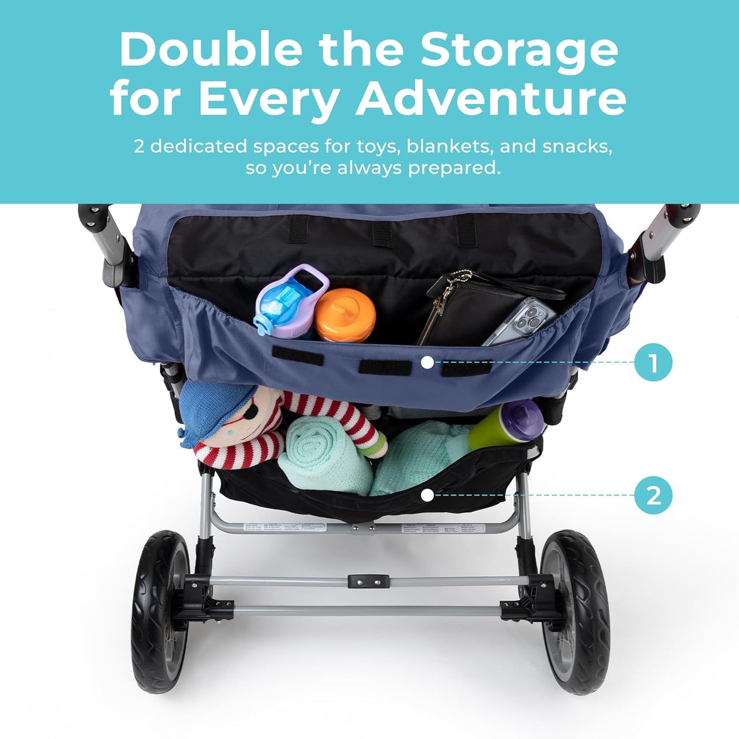 Foundations Jamboree 6 Seat Multi - Child Stroller 33"W x 71"L x 42"H (FOU - 990913X) - SchoolOutlet