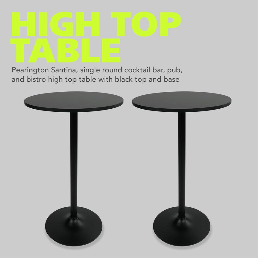 Fuerza Santina Single Round High Top Table for Bar, Pub & Bistro (Pack of 2) (FZA - 0098 - 2) - SchoolOutlet