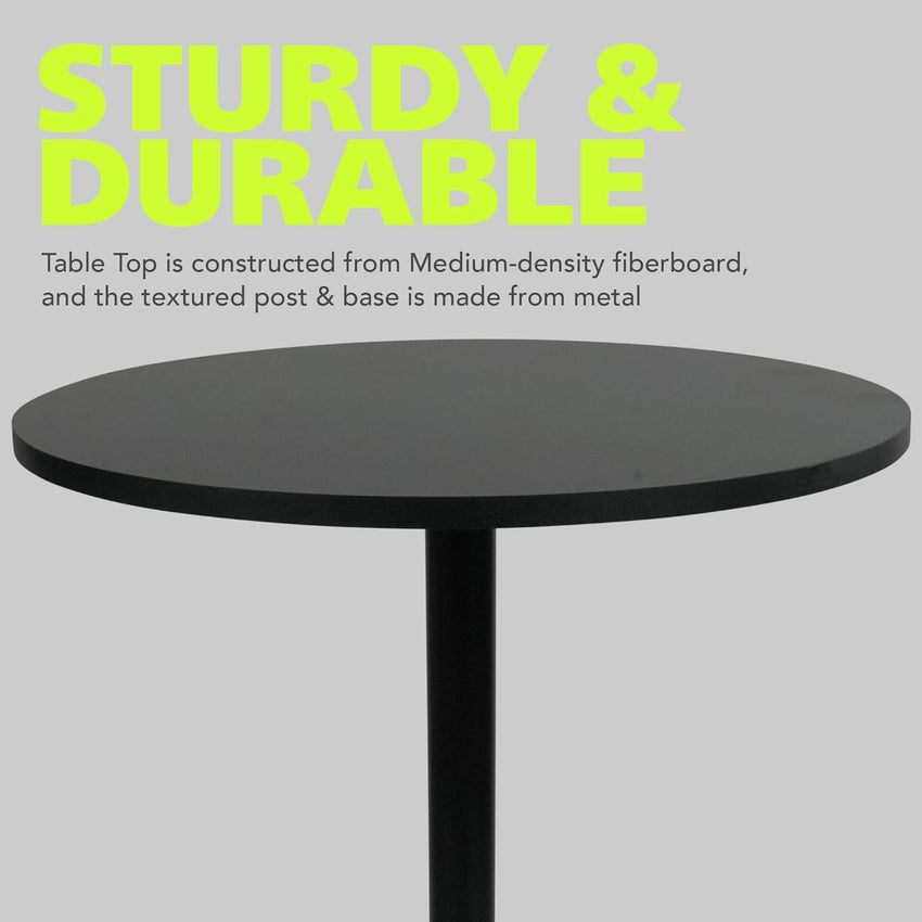 Fuerza Santina Single Round High Top Table for Bar, Pub & Bistro (FZA - RNDHITBL) - SchoolOutlet
