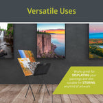 Fuerza Folding and Collapsible Canvas Print Display Art Rack, 23.6