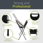 Fuerza Folding and Collapsible Canvas Print Display Rack and Poster Stand, Black, 2 Pack (FZA - 3291) - SchoolOutlet