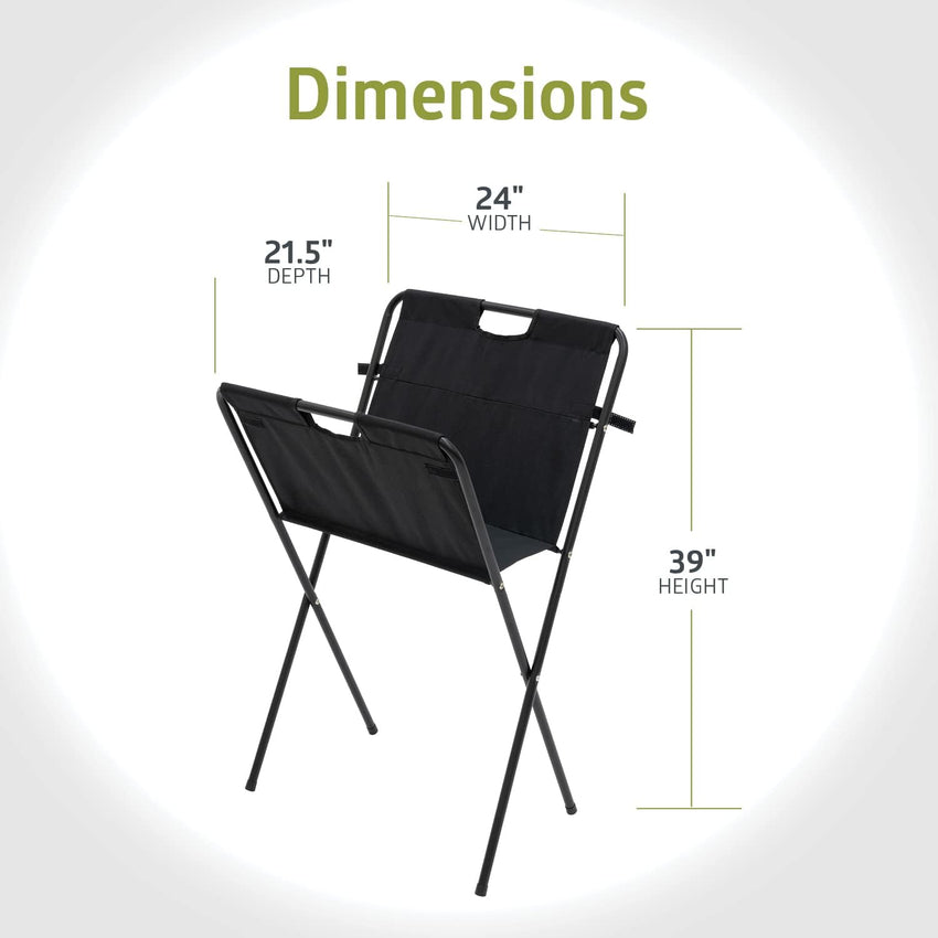 Fuerza Folding and Collapsible Canvas Print Display Rack and Poster Stand, Black, 2 Pack (FZA - 3291) - SchoolOutlet