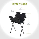 Fuerza Folding and Collapsible Canvas Print Display Rack and Poster Stand, Black, 2 Pack (FZA - 3291) - SchoolOutlet