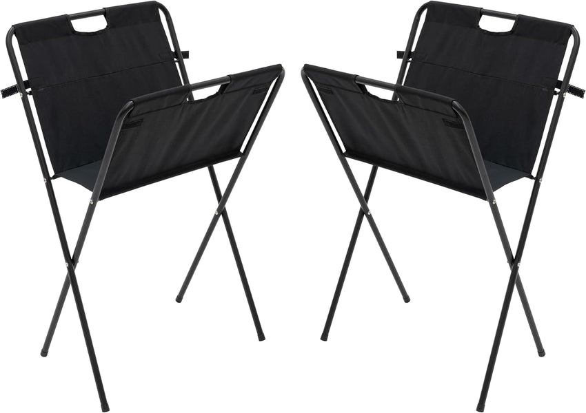 Fuerza Folding and Collapsible Canvas Print Display Rack and Poster Stand, Black, 2 Pack (FZA - 3291) - SchoolOutlet