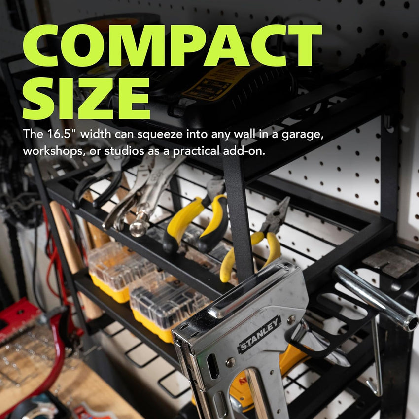 Fuerza Heavy - Duty Wall - Mounted Metal Power Tool Organizer and Multi - Device Storage Rack (FZA - 6849) - SchoolOutlet