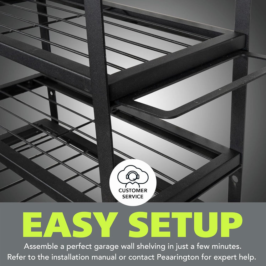 Fuerza Heavy - Duty Wall - Mounted Metal Power Tool Organizer and Multi - Device Storage Rack Pack Of 2 (FZA - 6849) - SchoolOutlet