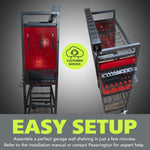 Fuerza Power Tool Cart with Battery Charging Station, 8 Outlet Power Strip, Garage Mobile Workbench for Mechanic, Workshop (FZA - 6863) - SchoolOutlet