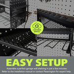 Fuerza Modular Pegboard Rack, Power Tool Organizer with Battery Charging Station, Power Strip, 4 - Layer Wall Mount Drill Holder (FZA - 6870) - SchoolOutlet