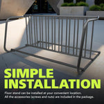 Fuerza 10 - Bike Floor Rack, Heavy - Duty Dual - Sided Steel Bicycle Storage Stand, Holds 10 Bikes, 59