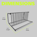 Fuerza 10 - Bike Floor Rack, Heavy - Duty Dual - Sided Steel Bicycle Storage Stand, Holds 10 Bikes, 59