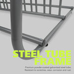 Fuerza 10 - Bike Floor Rack, Heavy - Duty Dual - Sided Steel Bicycle Storage Stand, Holds 10 Bikes, 59