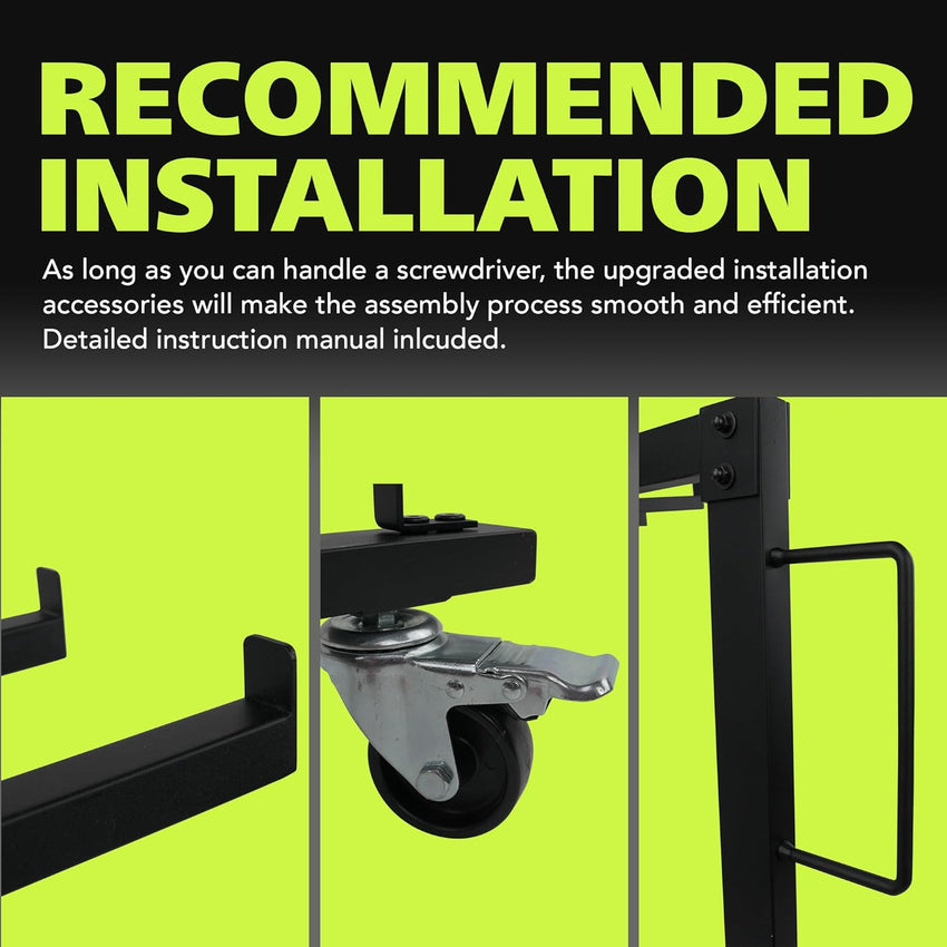 Fuerza 400 lb Capacity Dual - Purpose Folding Chair and Table Storage Cart with Heavy - Duty Wheels (FZA - 6993) - SchoolOutlet