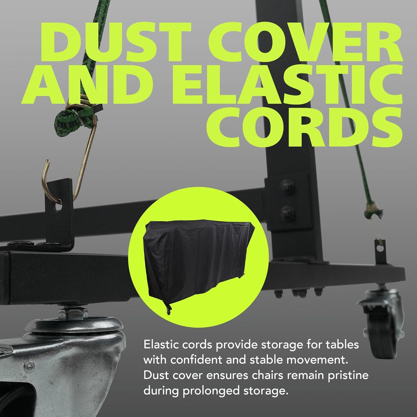 Fuerza 400 lb Capacity Dual - Purpose Folding Chair and Table Storage Cart with Heavy - Duty Wheels (FZA - 6993) - SchoolOutlet