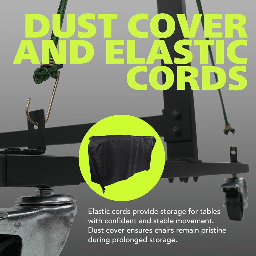 Fuerza 400 lb Capacity Dual - Purpose Folding Chair and Table Storage Cart with Heavy - Duty Wheels (FZA - 6993) - SchoolOutlet