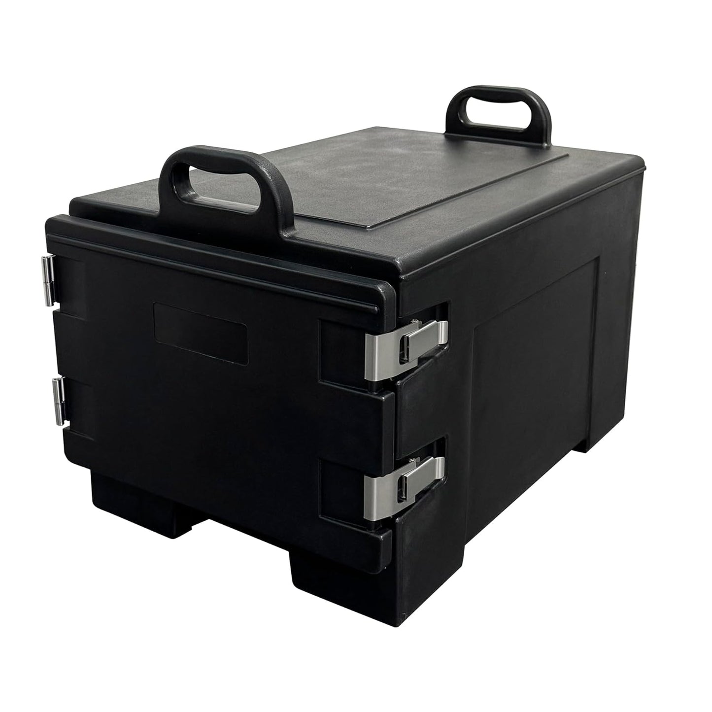 Fuerza 40qt Food Carrier, 304 Stainless Steel Latch, Portable Food Warmer, Black (FZA - 7129) - SchoolOutlet