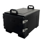 Fuerza 40qt Food Carrier, 304 Stainless Steel Latch, Portable Food Warmer, Black (FZA - 7129) - SchoolOutlet