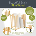 Fuerza Art Storage Rack with Handle and Caster Wheels, Art Drying Rack for Studios, Gallery, Classroom, Drawing Board, Paper Pad (FZA - 73222) - SchoolOutlet