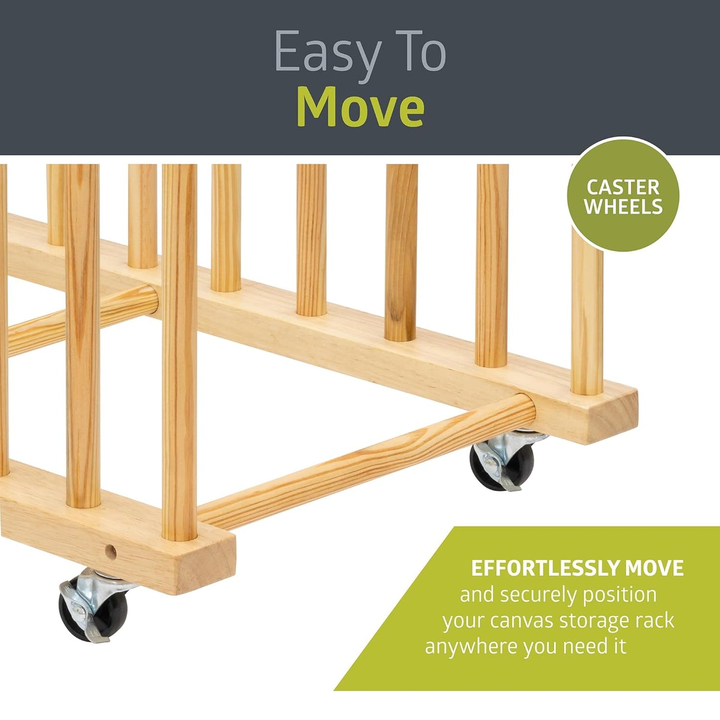 Fuerza Art Storage Rack with Handle and Caster Wheels, Art Drying Rack for Studios, Gallery, Classroom, Drawing Board, Paper Pad (FZA - 73222) - SchoolOutlet