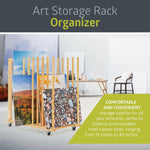 Fuerza Art Storage Rack with Handle and Caster Wheels, Art Drying Rack for Studios, Gallery, Classroom, Drawing Board, Paper Pad (FZA - 73222) - SchoolOutlet
