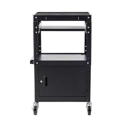 Fuerza AV and Presentation Cart with Cabinet and Storage Box for Video Projector, TV, Laptop Computers or Printers