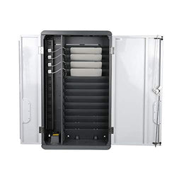 Fuerza 12 Device Space Saving Wall Mount Charging & Storage Cabinet for iPads, Chromebooks and Laptops, Up to 13" Screen Size
