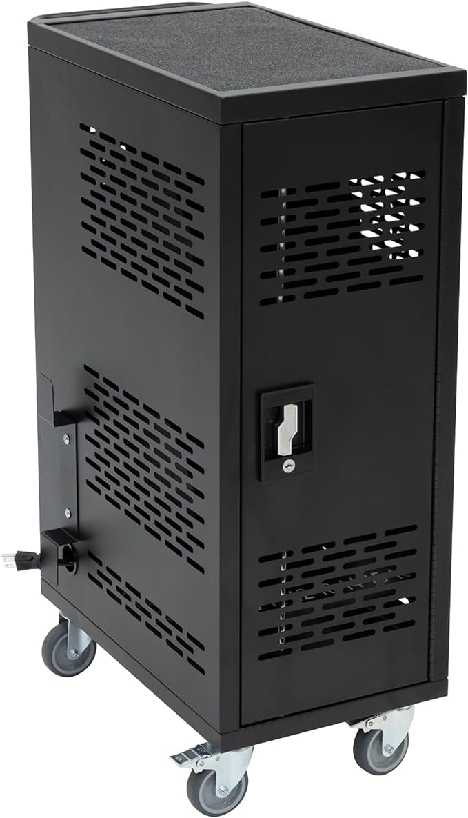 Fuerza 16 - Device Classroom and Office Mobile Charging Storage Cart for IPads, Chromebooks and Laptops, Up to 15 " Screen Size - SchoolOutlet