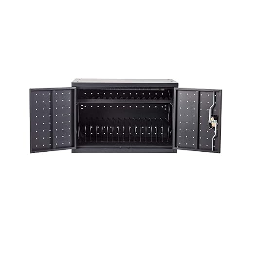 Fuerza 16 Device Portable Table Top Charging and Storage Cabinet for iPads, Chromebooks and Laptop Computers, Up to 17 " Screen Size - SchoolOutlet
