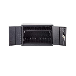 Fuerza 16 Device Portable Table Top Charging and Storage Cabinet for iPads, Chromebooks and Laptop Computers, Up to 17 " Screen Size