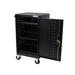 Fuerza 24 Device Charging Cart Station for Chromebooks, iPads, Tablets and Laptops, Store up to 15 " Screen Size (Simple Assembly)