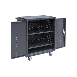 Fuerza 24 Device Mobile Charging and Storage Cart for iPads, Chromebooks and Laptop Computers, Up to 15 " Screen Size