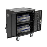 Fuerza 30 Device Mobile Charging and Storage Cart with Cord Management for iPads, Chromebooks and Laptop Computers, Up to 13 