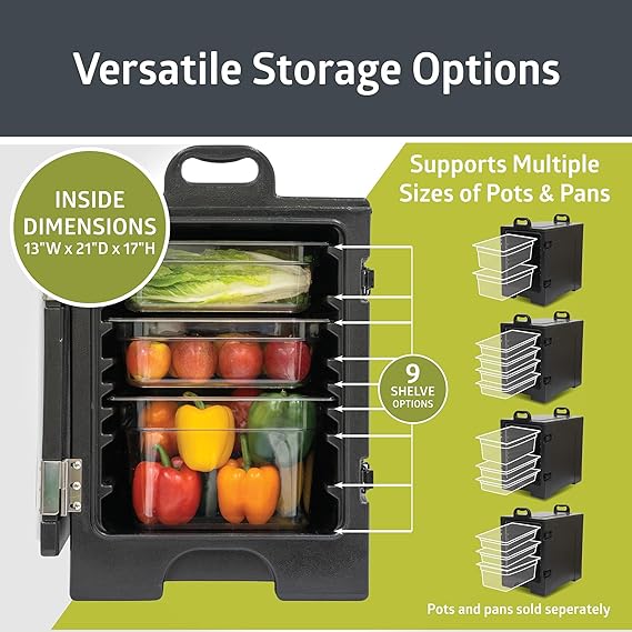Fuerza 81qt Front Loading Insulated Food Pan Carrier - SchoolOutlet