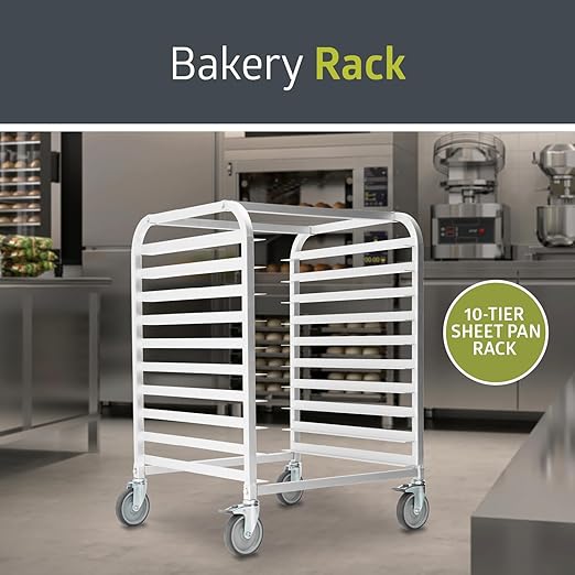 Fuerza 10 - Tier Bun Pan Rack, Commercial Pan Organizer and Mobile Sheet Pan Cart - SchoolOutlet