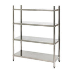 Fuerza NSF - Certified 4 - Tier Commercial Grade Stainless Steel Storage Shelf - SchoolOutlet